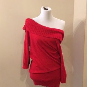 Red multi-way sweater